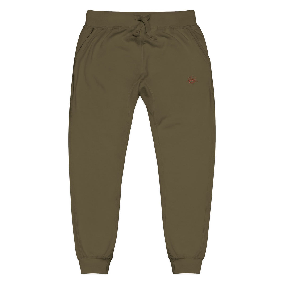 100% Cotton Cozy Fleece Sweatpants — Minimal Small Chest Stitch Printify