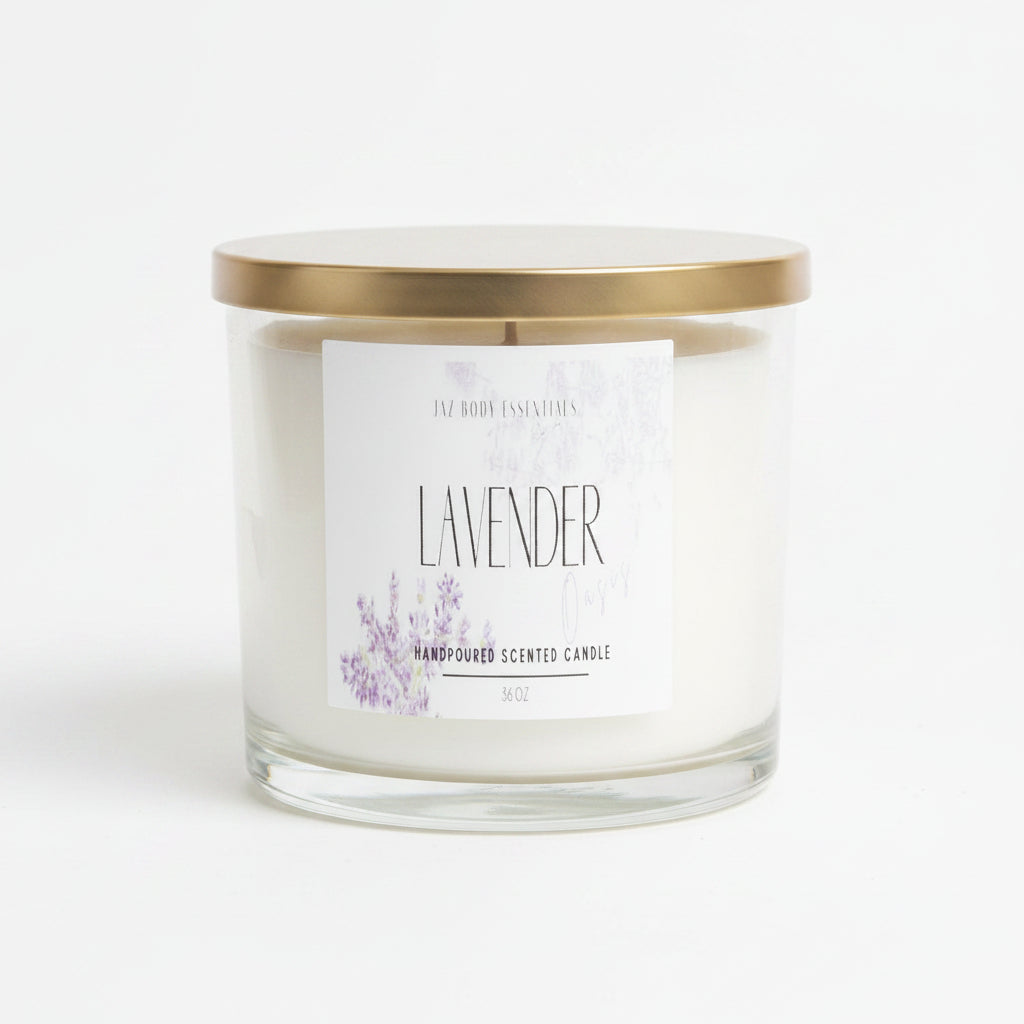 Peaches and Prosecco Scented 4 Wick 36oz Candle Jaz Body Essentials
