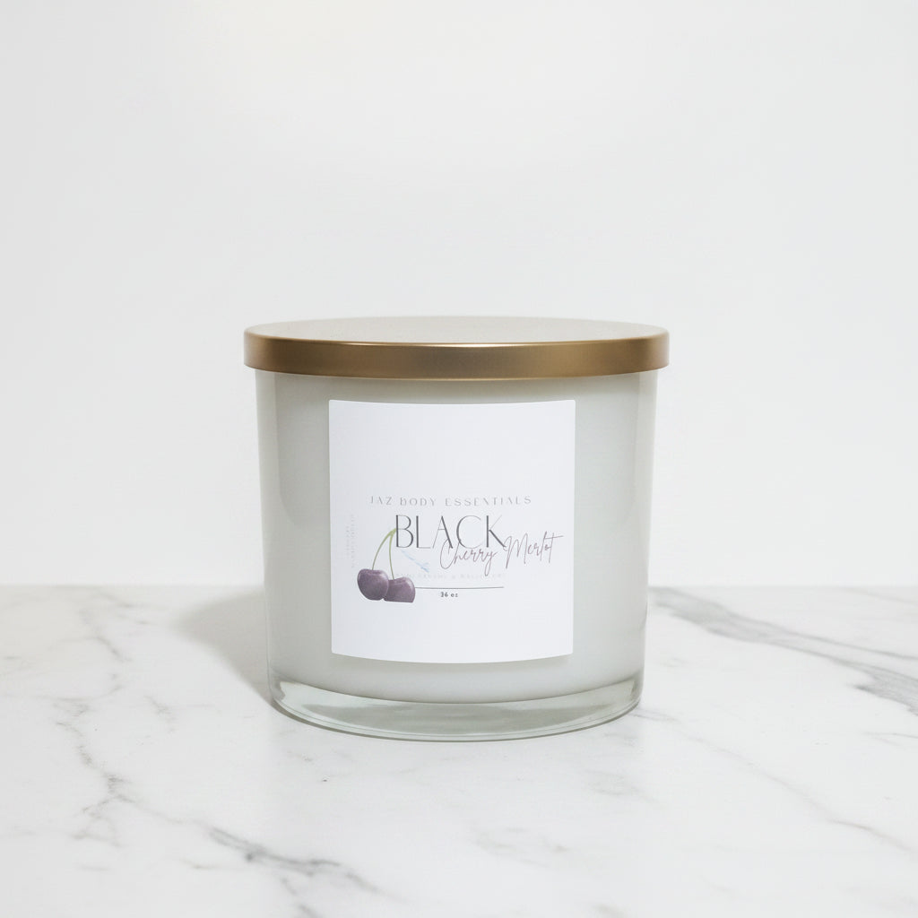 Peaches and Prosecco Scented 4 Wick 36oz Candle Jaz Body Essentials