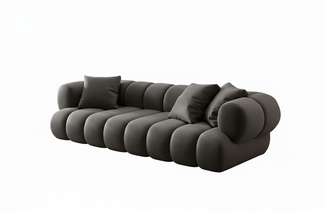ATUNUS American Large Velvet Home Furniture Nordic Modern L Shape Corner Living Room Modular Sectional Sofa Couch Set