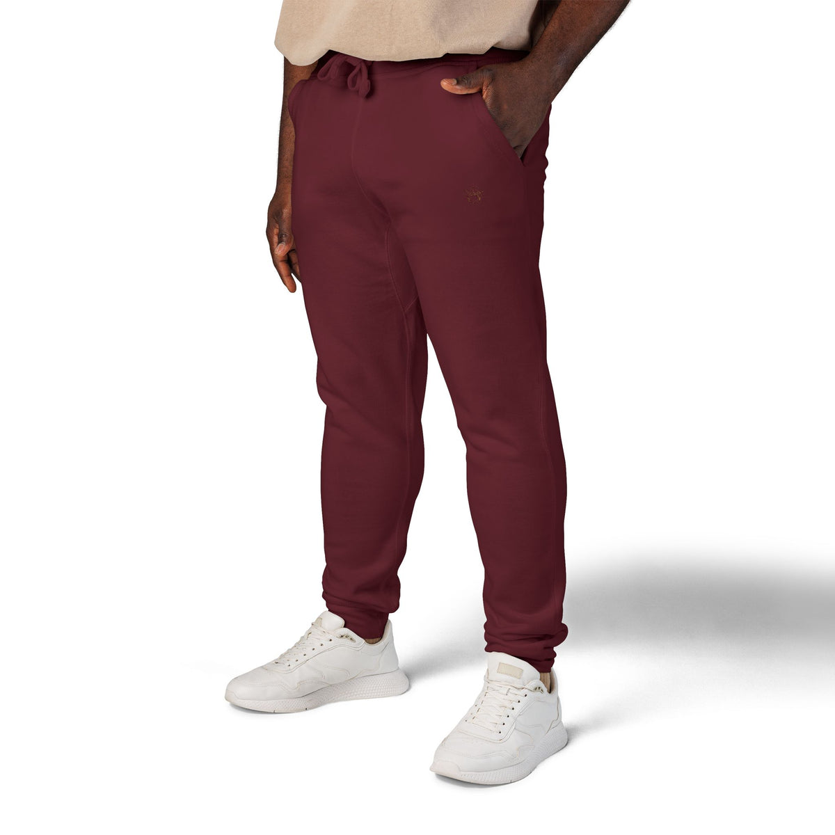 100% Cotton Cozy Fleece Sweatpants — Minimal Small Chest Stitch Printify