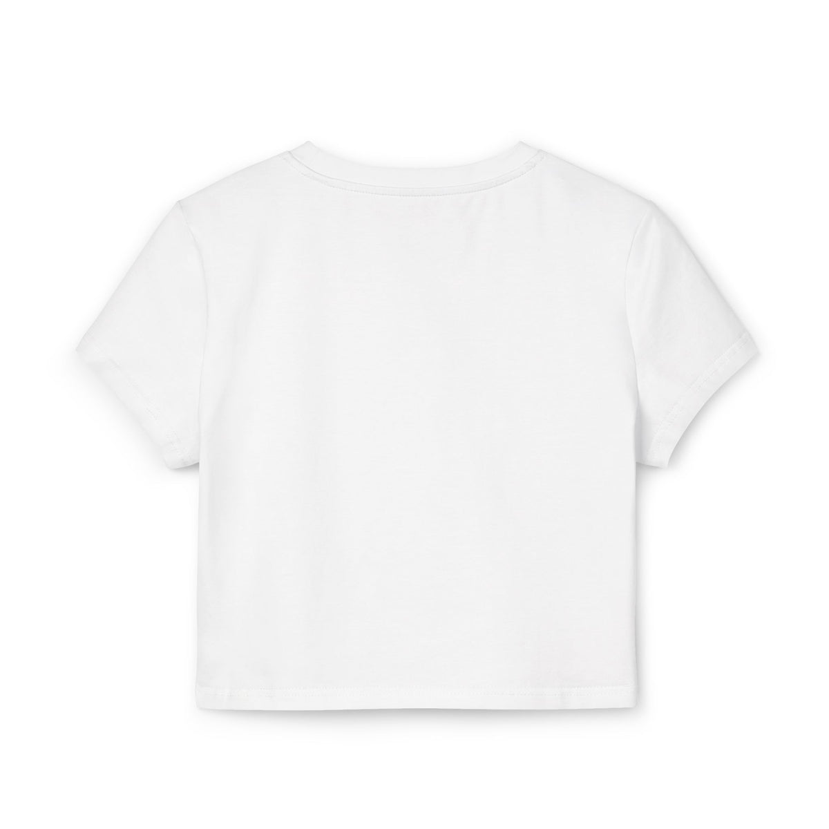 Women's Organic Crop Tee — Minimal Sunburst Chest Logo Printify