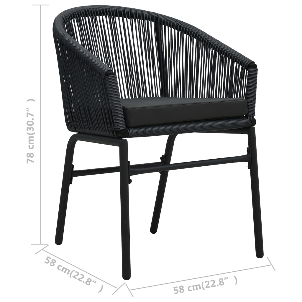 Garden Chairs 2 pcs. PE Rattan   Garden Chairs 2
