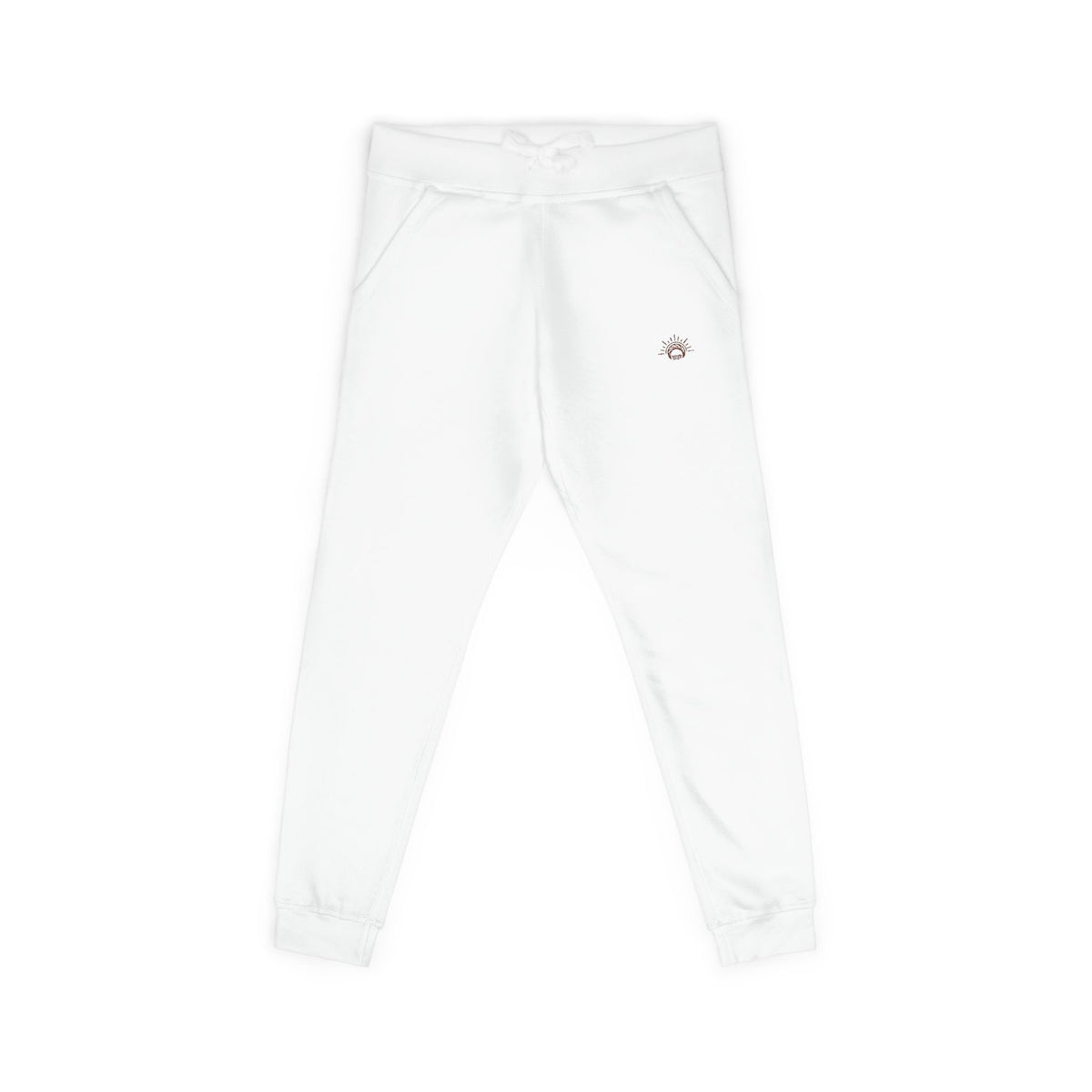 100% Cotton Cozy Fleece Sweatpants — Minimal Small Chest Stitch Printify