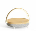 Nordic Minimalist Bedside Lamp with Charging, Night Light Speaker Table Lamp for Bedroom Ambience, Adjustable Brightness