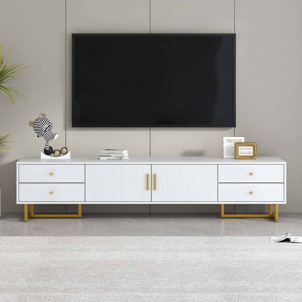 VIBE HAUS TV Stand For 65  Inch TV, Entertainment Center TV Media Console Table, Modern TV Stand With Storage, TV Console Cabinet Furniture For Living Room