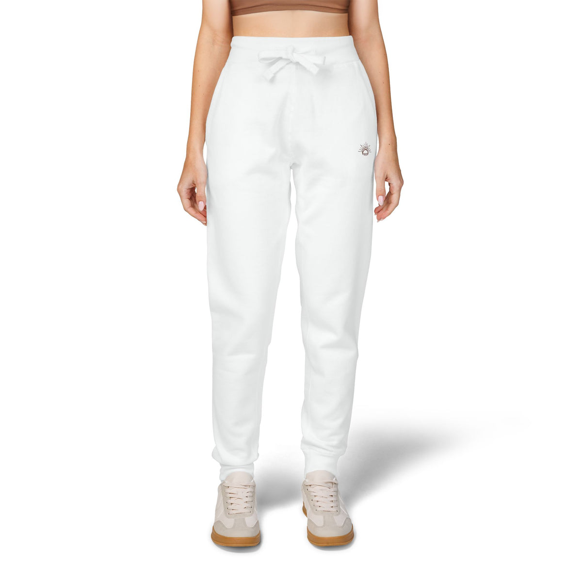100% Cotton Cozy Fleece Sweatpants — Minimal Small Chest Stitch Printify