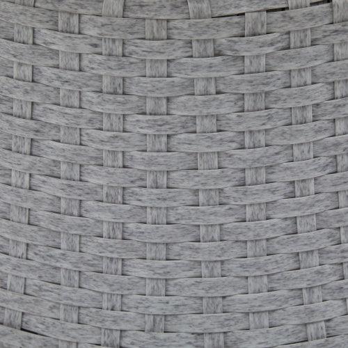 Set Of 2  26.7 Modern Gray Wicker Lounge Chair With Rattan And Iron Frame, Featuring A Stylish Round Design, Perfect For Living Room, Patio, Or Balcony Relaxation