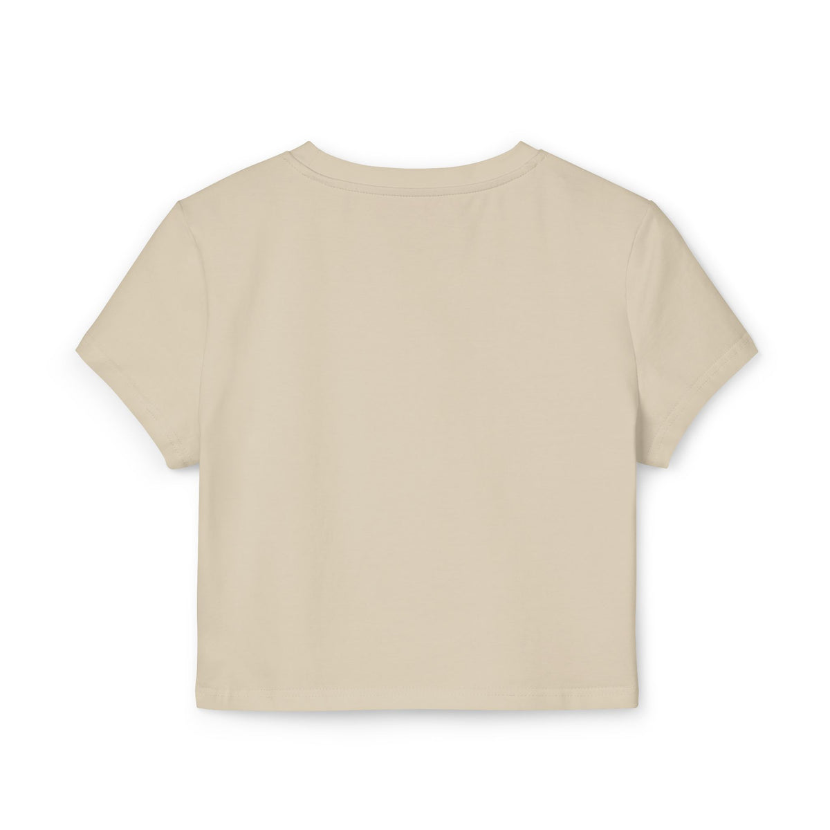 Women's Organic Crop Tee — Minimal Sunburst Chest Logo Printify
