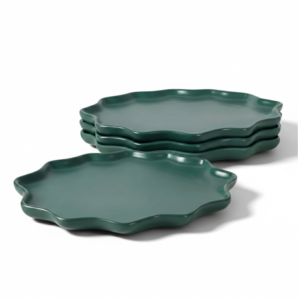 BosilunLife Bring Nature Inside Dinner Plate Recycled Eco-Clay 4-Pcs Set BosilunLife