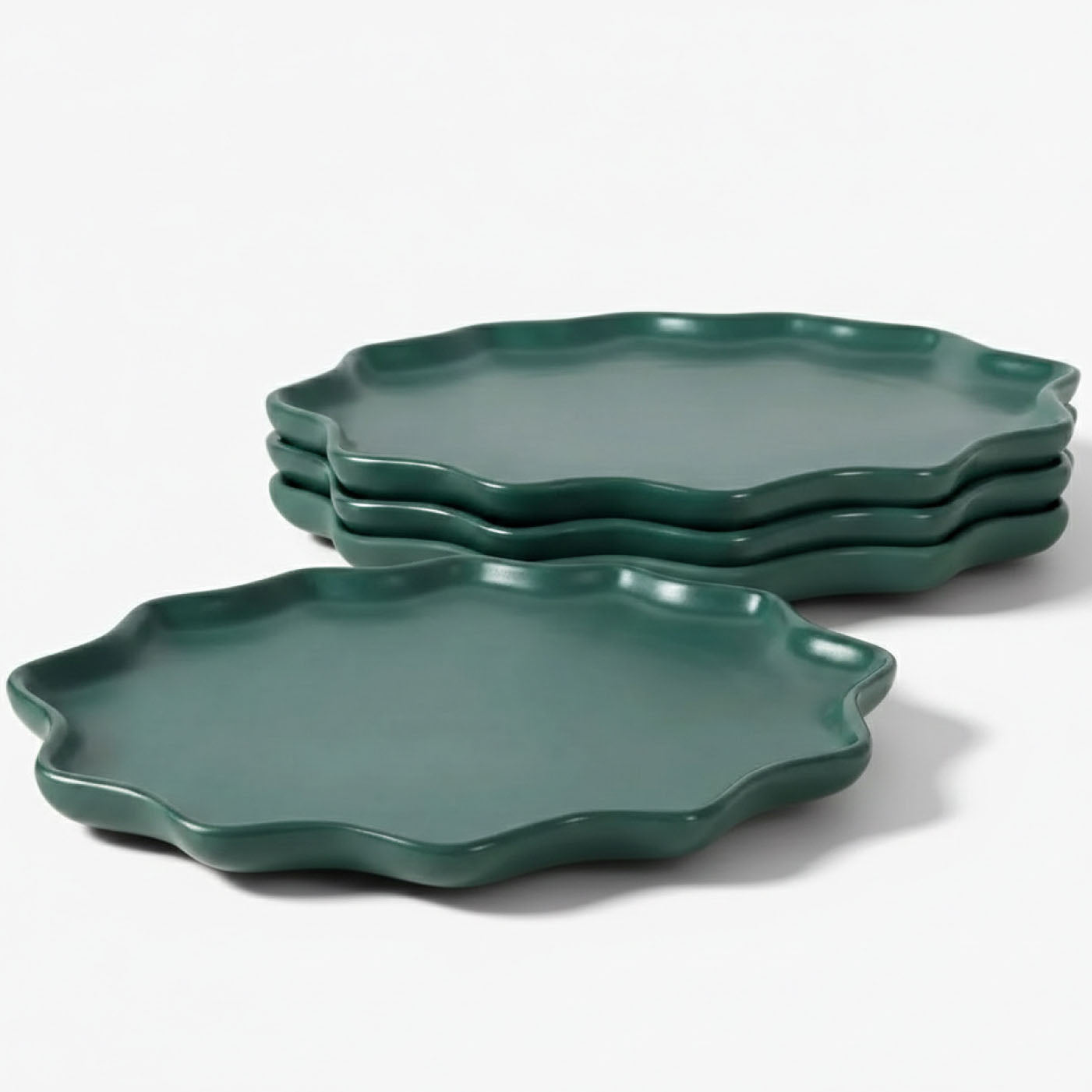 BosilunLife Bring Nature Inside Dinner Plate Recycled Eco-Clay 4-Pcs Set BosilunLife