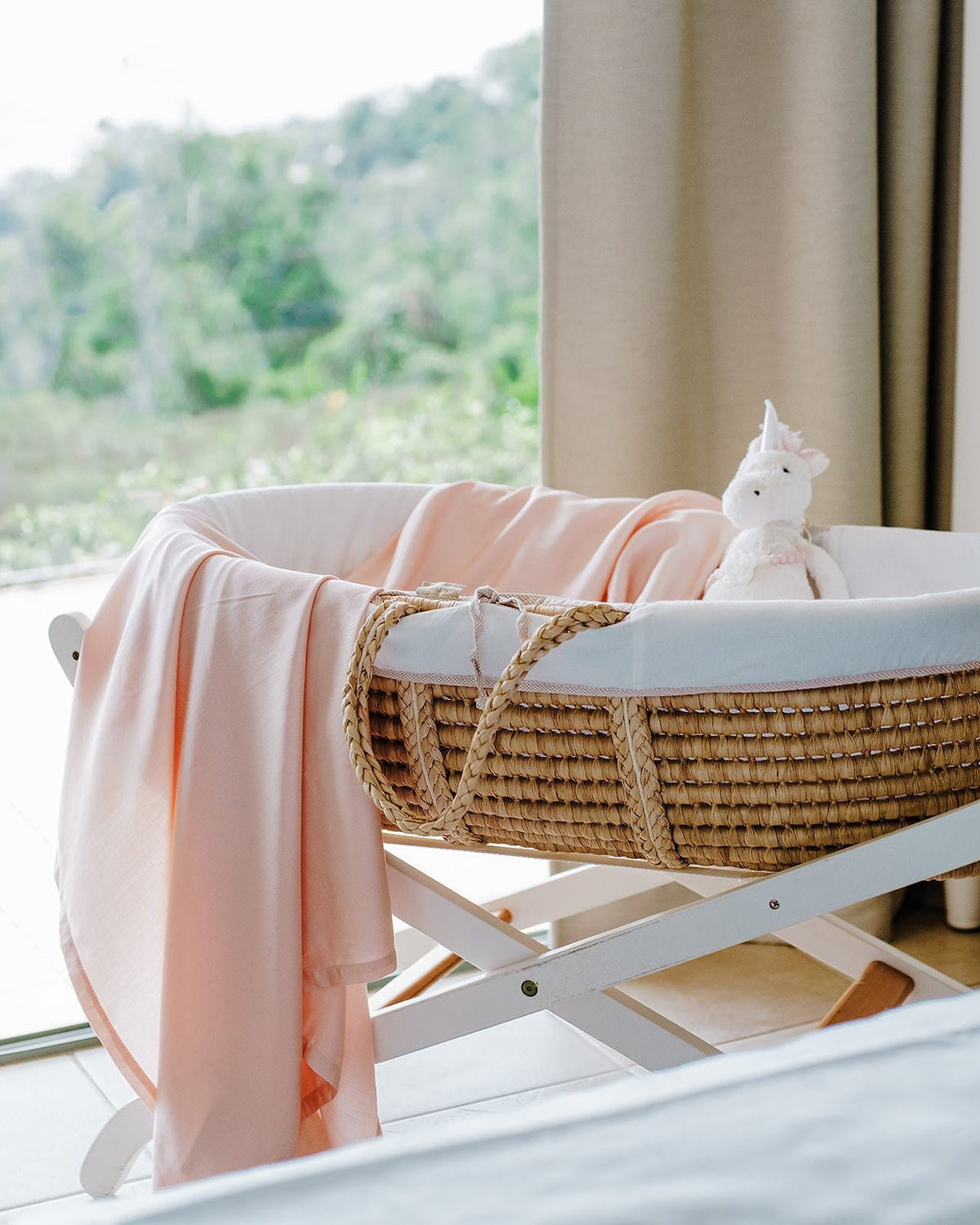 Baby Bamboo Flat Cot Sheet NakedLab