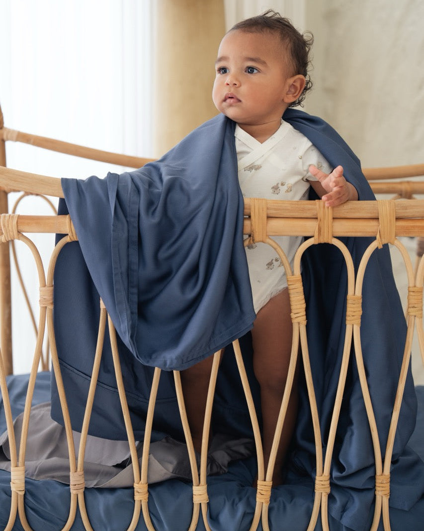 Baby Bamboo Flat Cot Sheet NakedLab