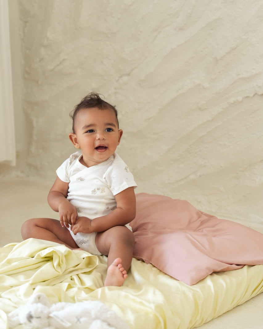 Baby Bamboo Flat Cot Sheet NakedLab