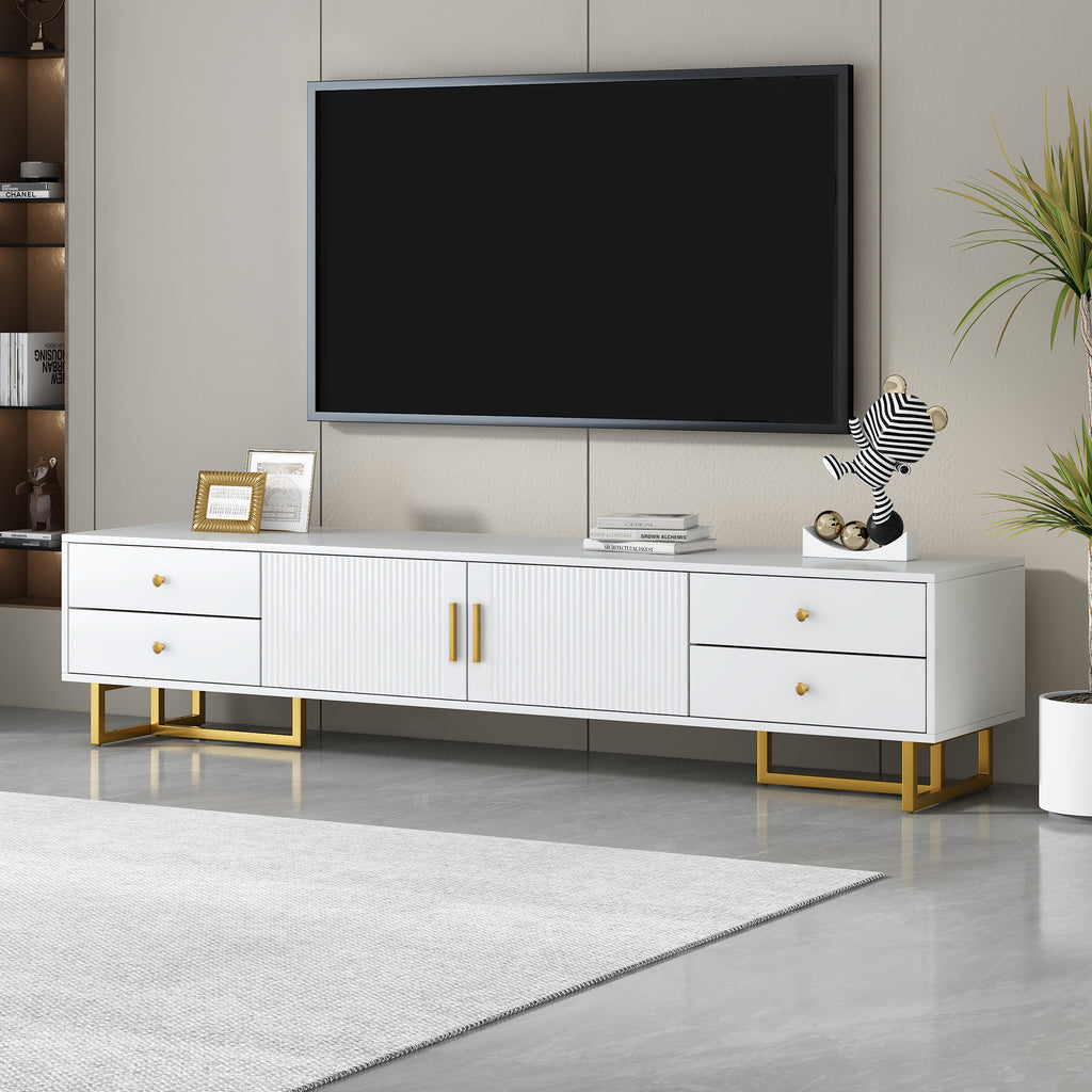 VIBE HAUS TV Stand For 65  Inch TV, Entertainment Center TV Media Console Table, Modern TV Stand With Storage, TV Console Cabinet Furniture For Living Room