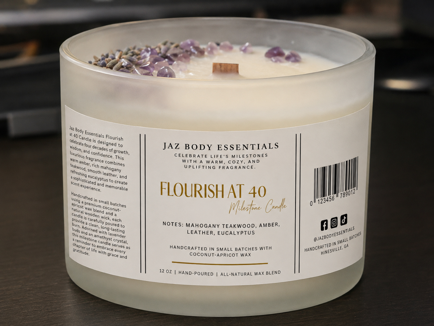 Birthday | Milestone Candle 12oz Jaz Body Essentials