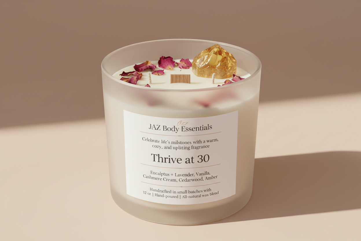Birthday | Milestone Candle 12oz Jaz Body Essentials