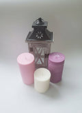 Beeswax Pillar Candle Set – 3pcs Jaz Body Essentials