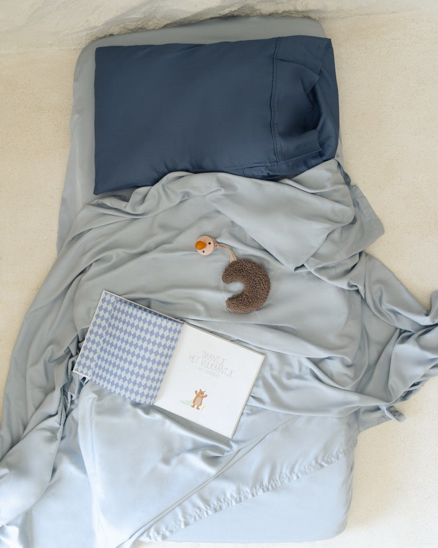 Baby Bamboo Flat Cot Sheet NakedLab