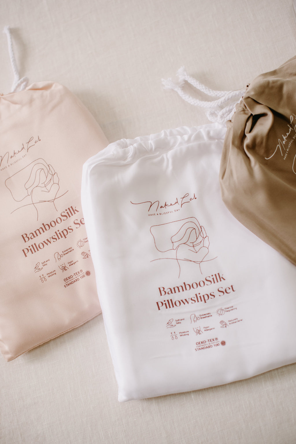 Bamboo Adult Pillowcase Set NakedLab