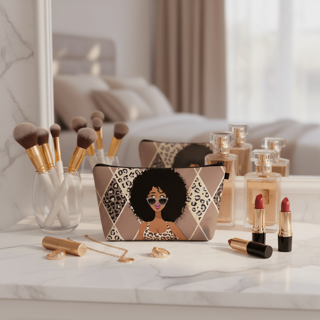 Melanated Women Cosmetic Bag — Afrocentric & Affirmation Styles Jaz Body Essentials