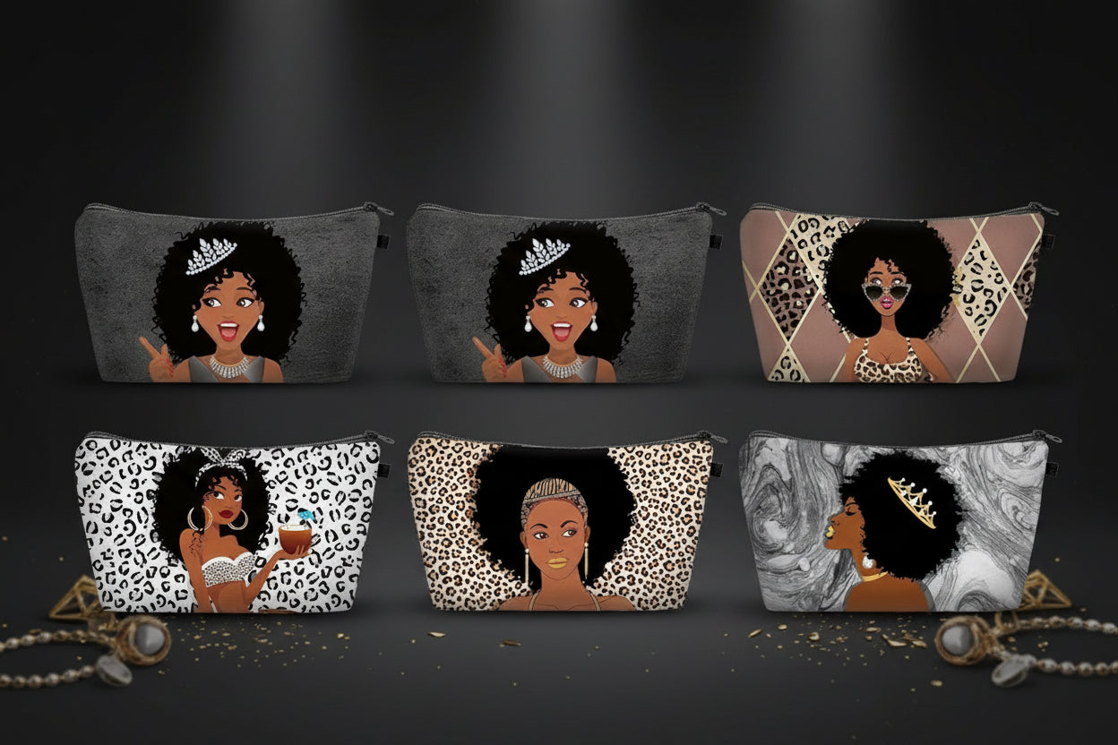 Melanated Women Cosmetic Bag — Afrocentric & Affirmation Styles Jaz Body Essentials