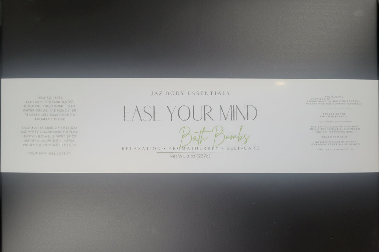 Ease Your Mind Fizzy Bath Bombs Jaz Body Essentials