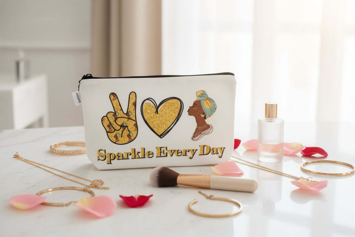Melanated Women Cosmetic Bag — Afrocentric & Affirmation Styles Jaz Body Essentials