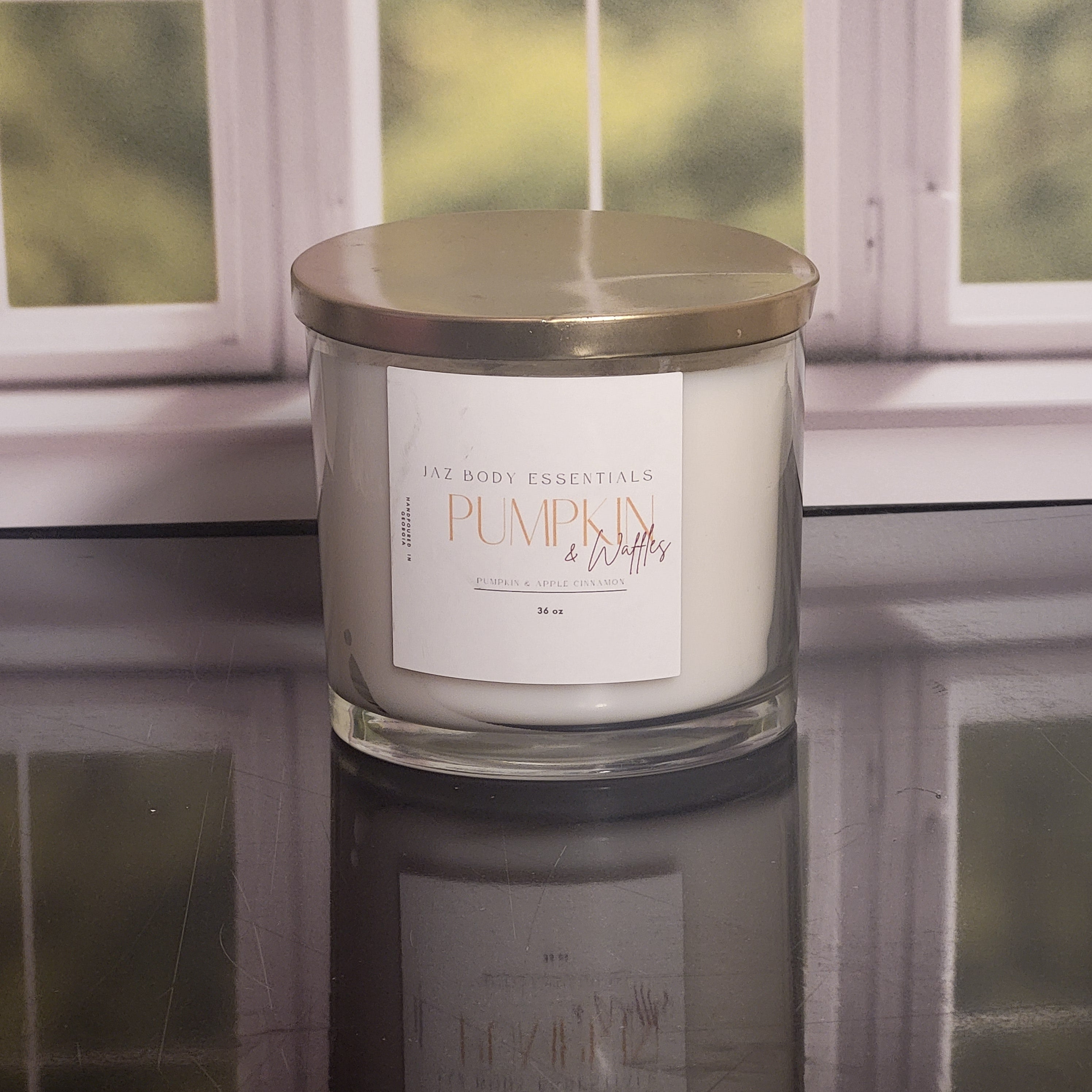 Peaches and Prosecco Scented 4 Wick 36oz Candle Jaz Body Essentials
